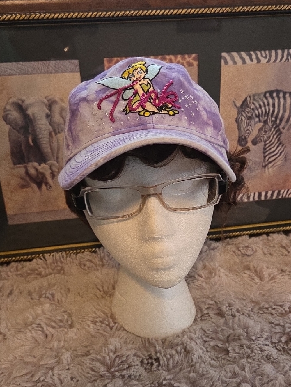 Disney Tinker Bell Purple Tie-Dye Kids Baseball Cap